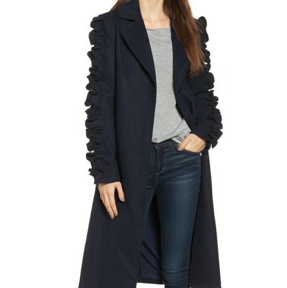 Anthropologie "The Fifth Label" navy coat